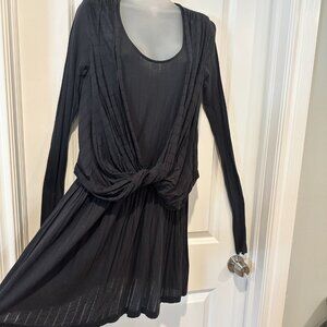 New All Saints Spitalfields Montano Dress Washed Black, Size 12 (NWT)